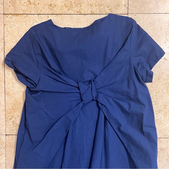 Vineyard Vines Bow Back Short Sleeve Dress Navy Blue Sheath Sz S - Picture 8 of 10